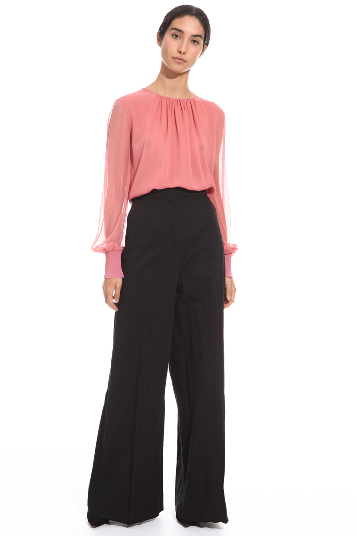 Pantalone in raso di cotone Fashion Market Pantalone in raso di cotone Fashion Market