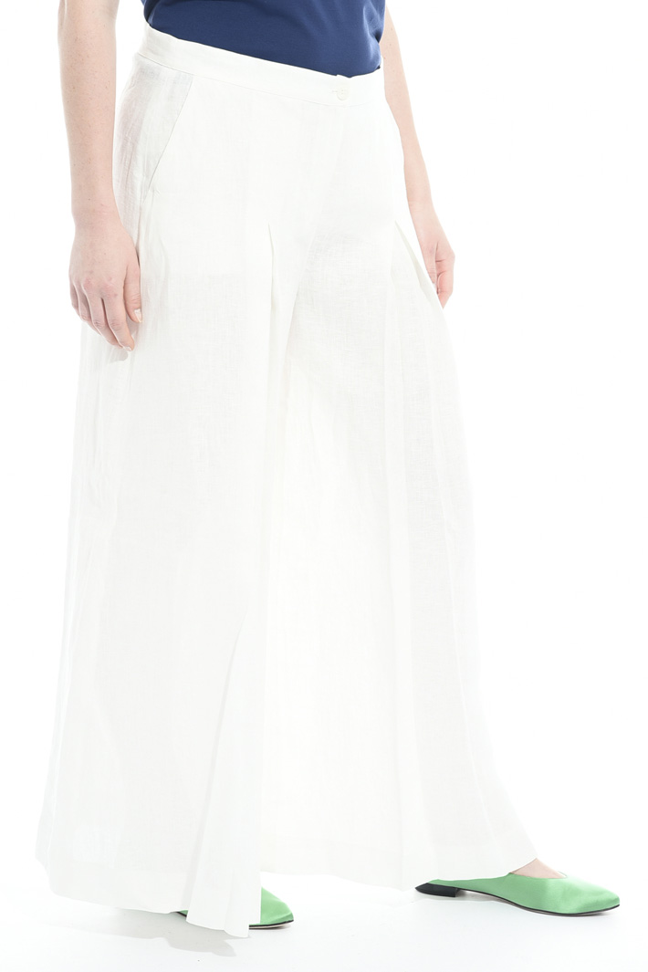 Pantalone in lino con pieghe Fashion Market Pantalone in lino con pieghe Fashion Market