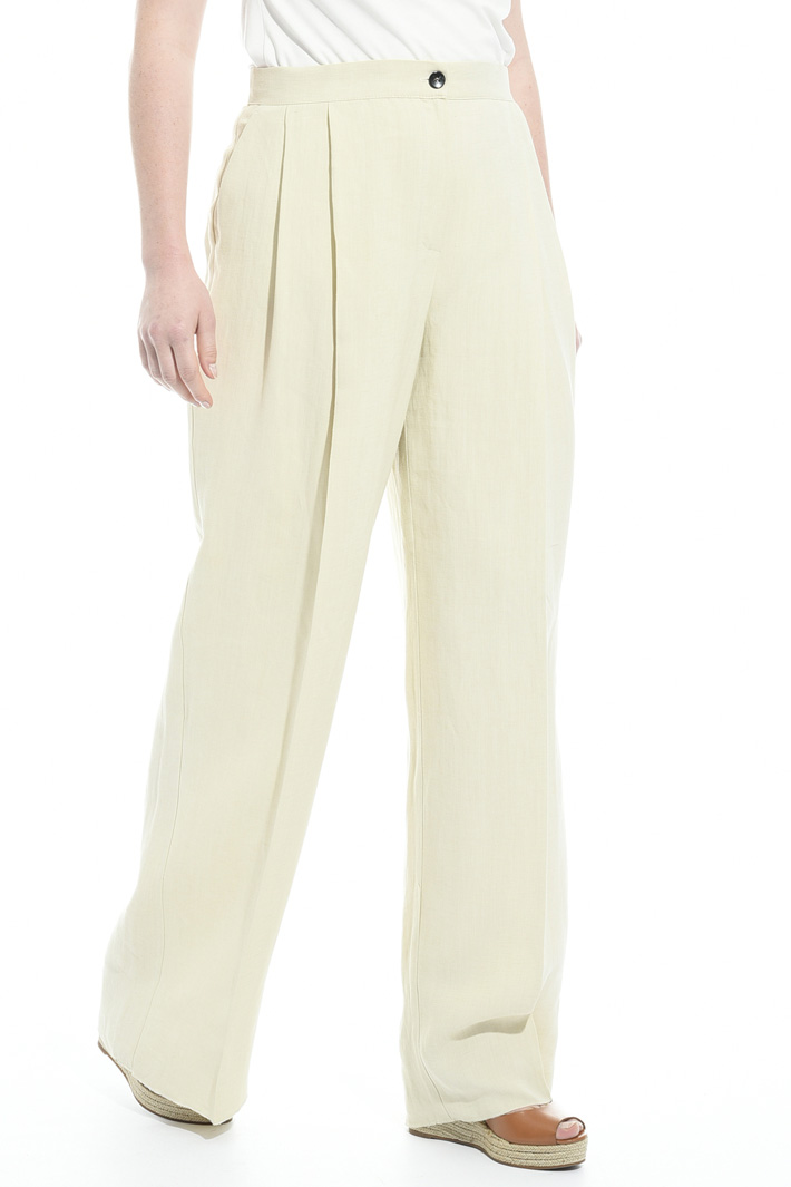 Pantalone palazzo in lino Fashion Market Pantalone palazzo in lino Fashion Market