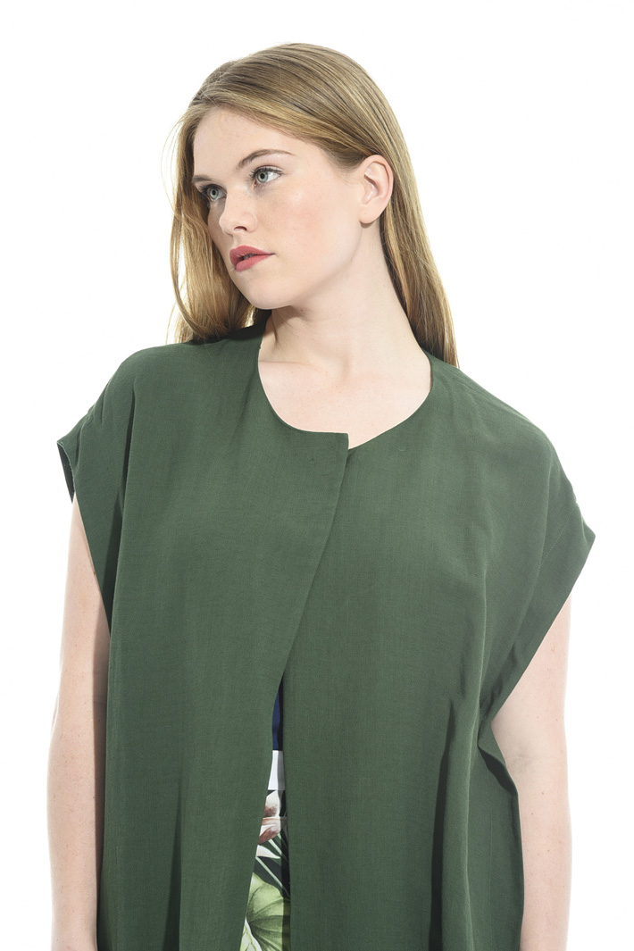 Casacca in lino con frangia Fashion Market Casacca in lino con frangia Fashion Market