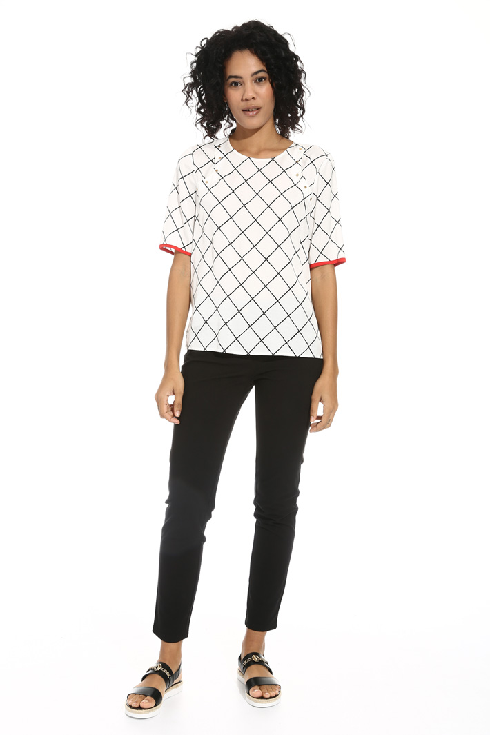Top in twill di viscosa Fashion Market Top in twill di viscosa Fashion Market