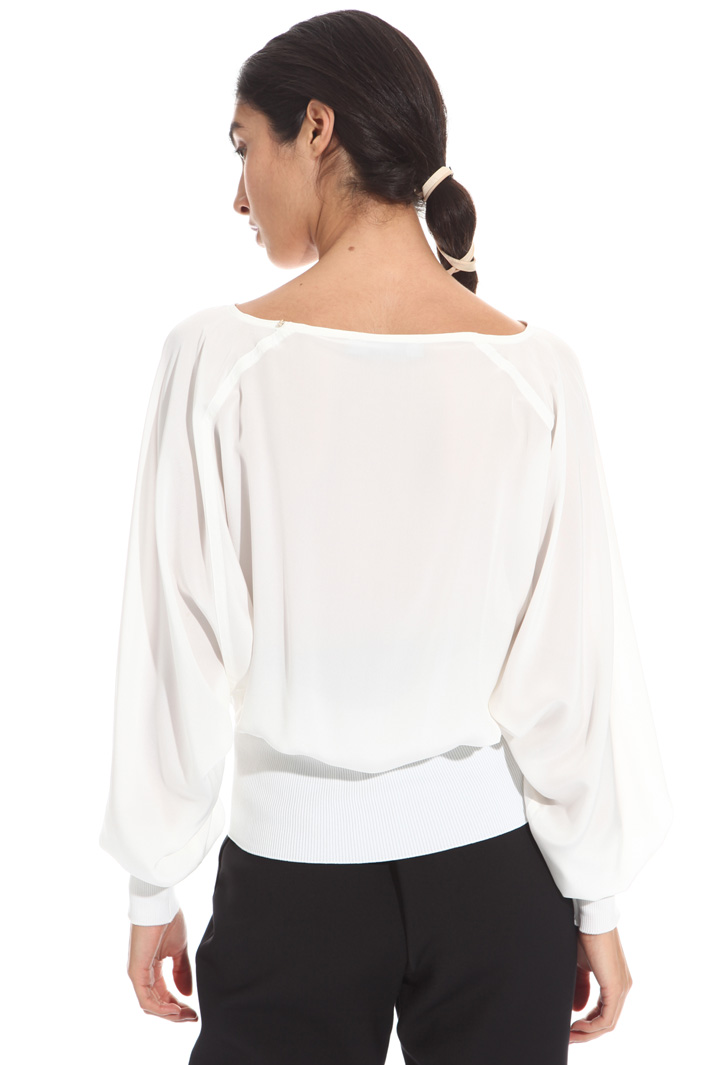 Top con inserti in maglia Fashion Market Top con inserti in maglia Fashion Market