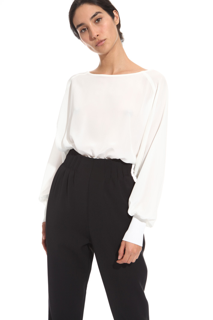 Top con inserti in maglia Fashion Market Top con inserti in maglia Fashion Market