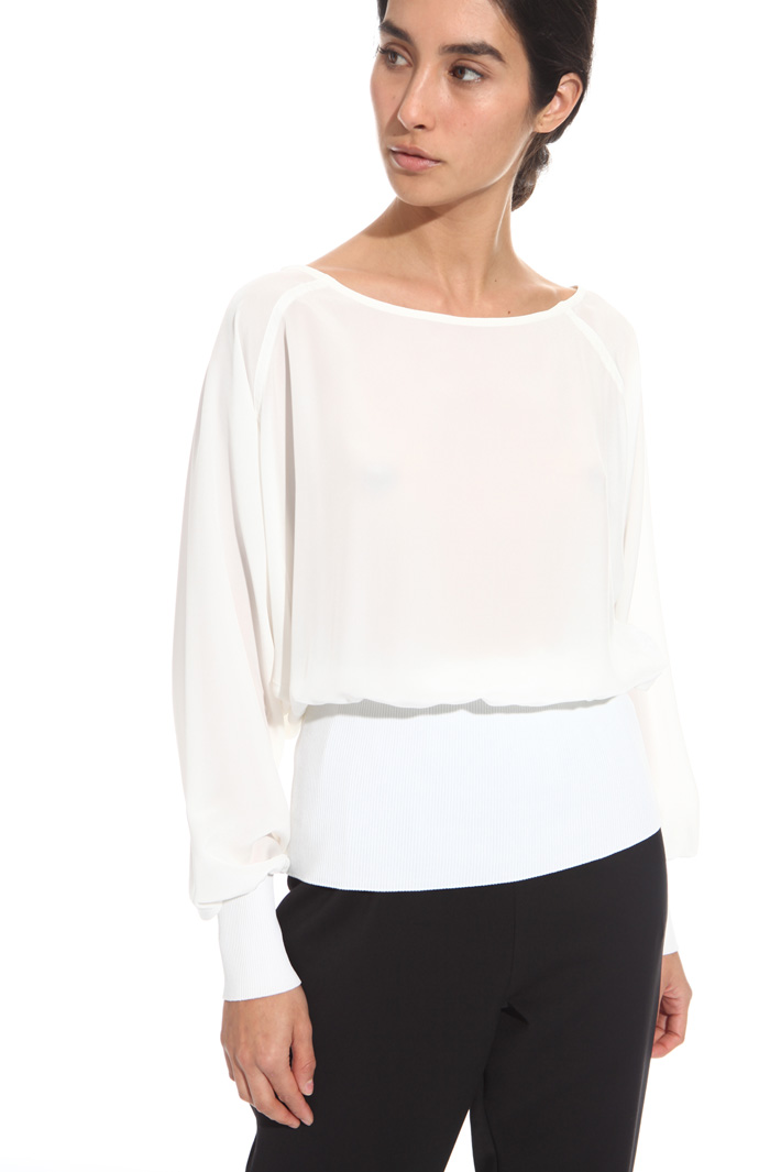 Top con inserti in maglia Fashion Market Top con inserti in maglia Fashion Market