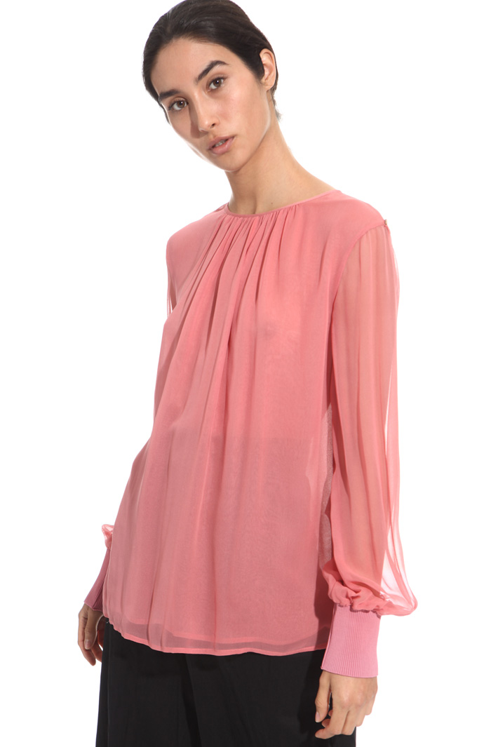 Blusa in gerogette di seta Fashion Market Blusa in gerogette di seta Fashion Market