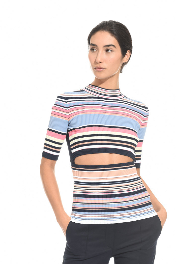 Top a costine con cut-out Fashion Market Top a costine con cut-out Fashion Market