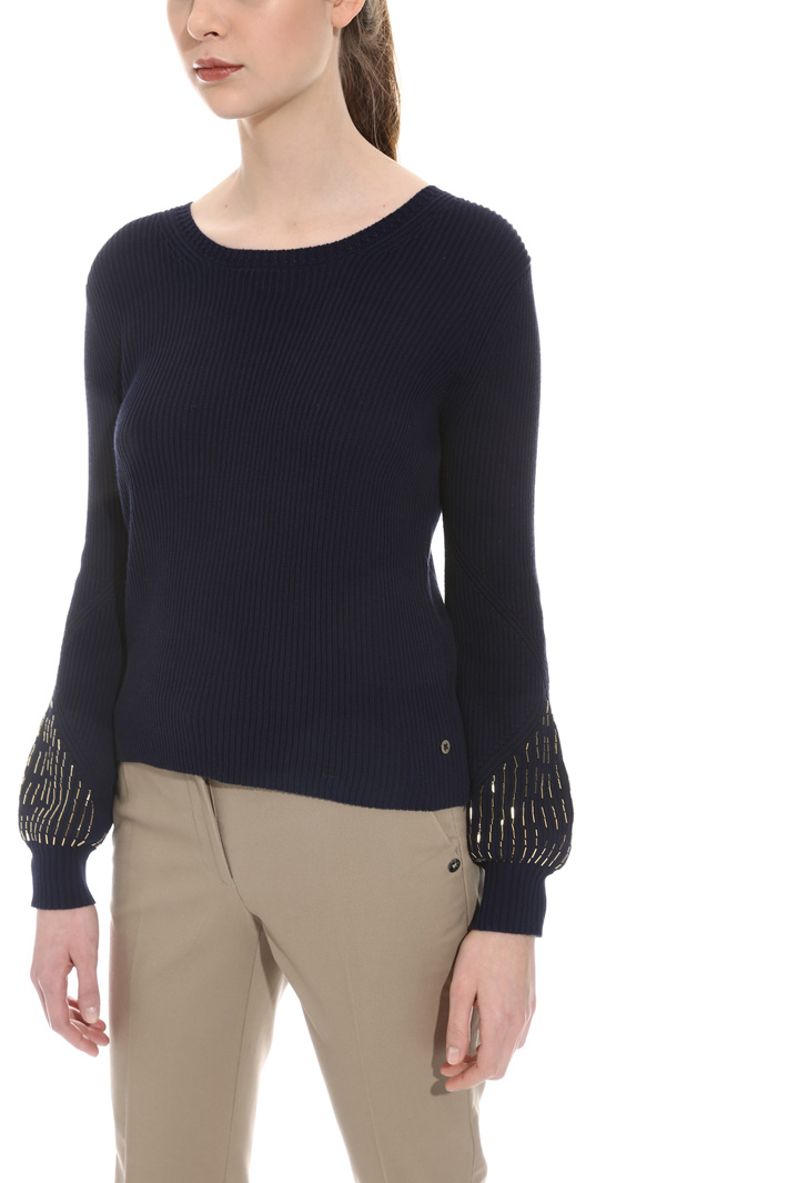 Maglia con maniche ricamate Fashion Market Maglia con maniche ricamate Fashion Market