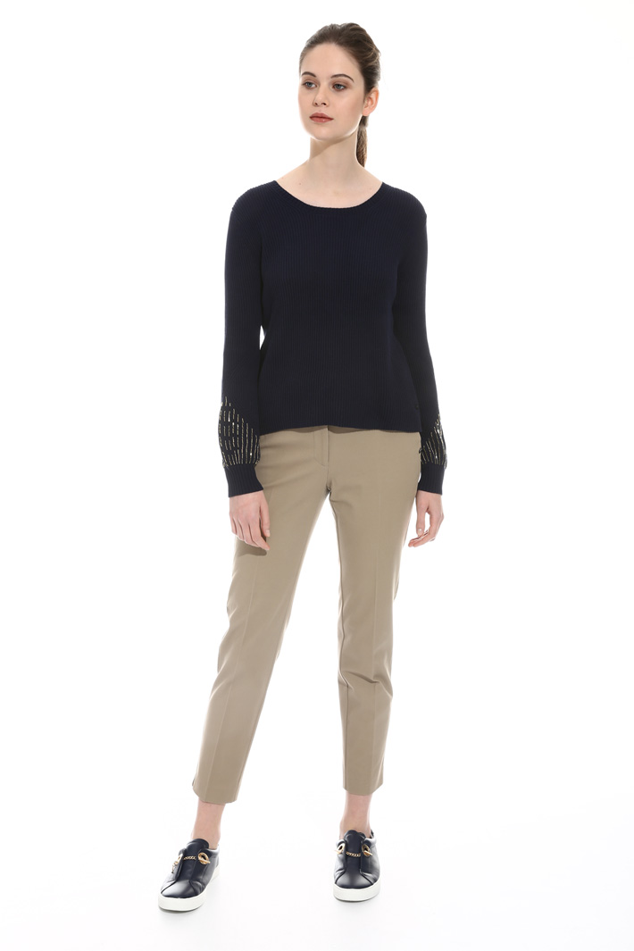 Maglia con maniche ricamate Fashion Market Maglia con maniche ricamate Fashion Market