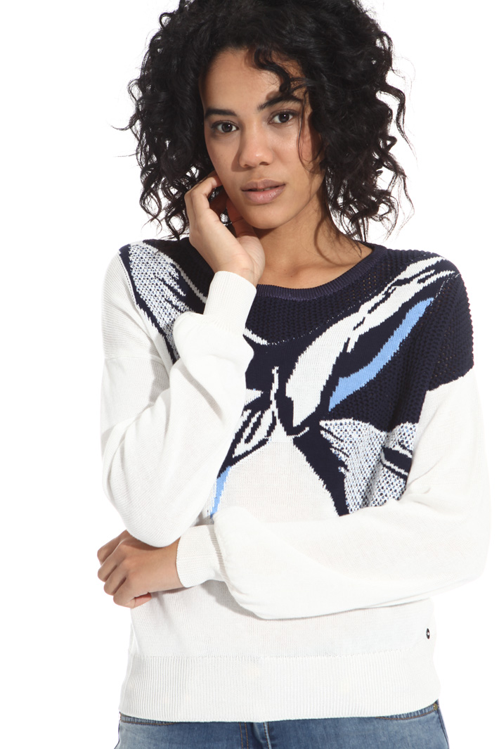 Maglia in cotone jacquard Fashion Market Maglia in cotone jacquard Fashion Market