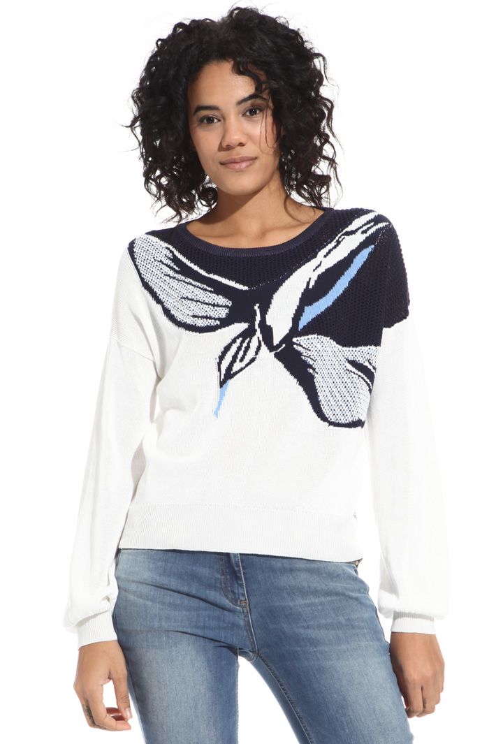 Maglia in cotone jacquard Fashion Market Maglia in cotone jacquard Fashion Market