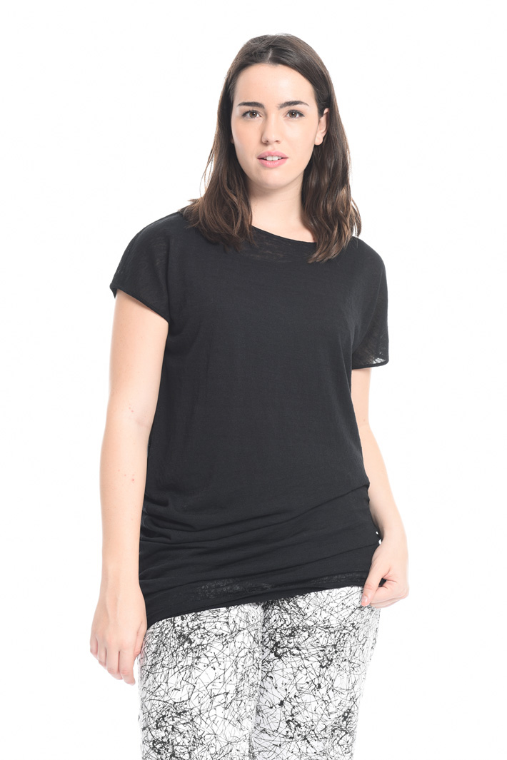 Maglia asimmetrica in lino Fashion Market Maglia asimmetrica in lino Fashion Market