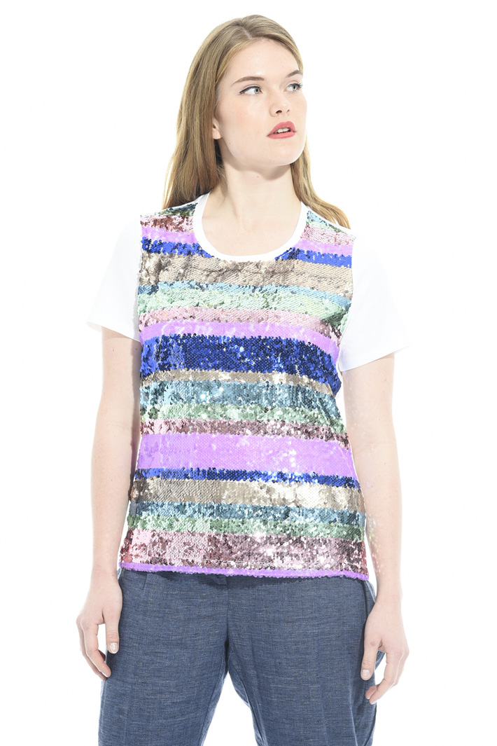 T-shirt con paillettes Fashion Market T-shirt con paillettes Fashion Market
