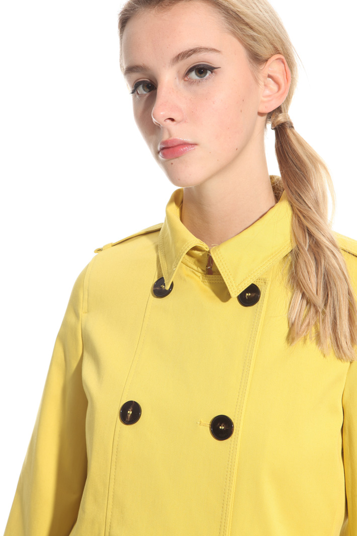 Trench in drill di cotone Fashion Market Trench in drill di cotone Fashion Market