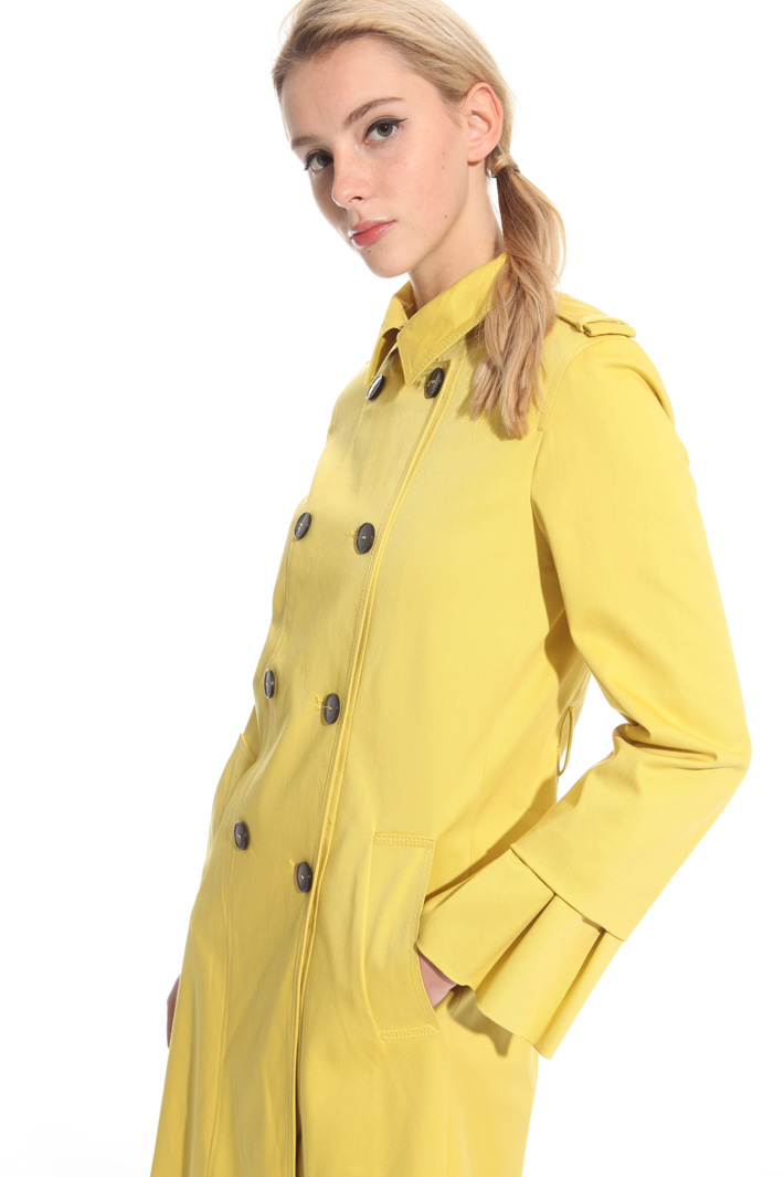 Trench in drill di cotone Fashion Market Trench in drill di cotone Fashion Market