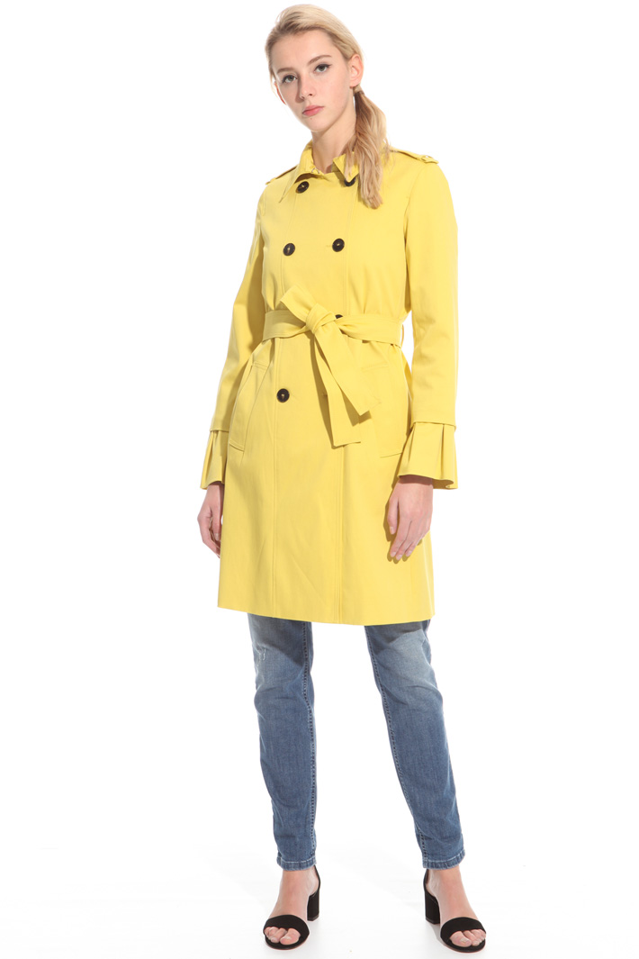 Trench in drill di cotone Fashion Market Trench in drill di cotone Fashion Market
