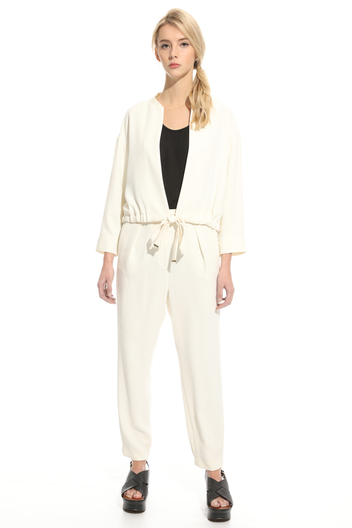 Bomber in crepe enver satin Fashion Market Bomber in crepe enver satin Fashion Market