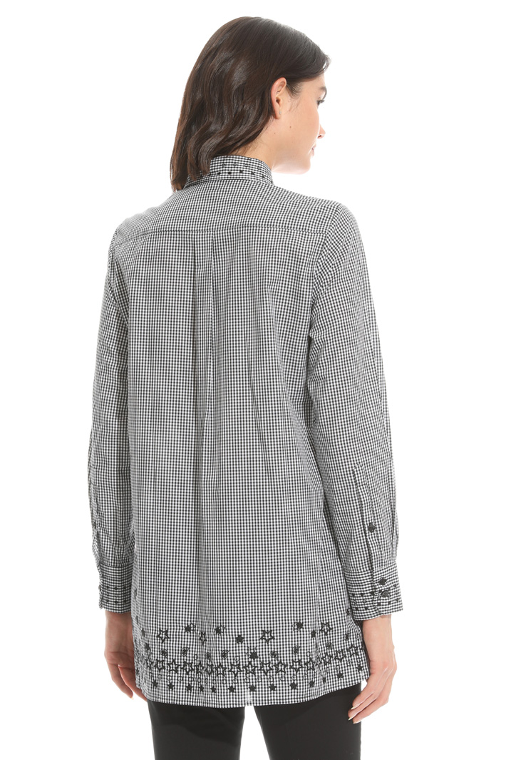 Camicia in popeline tinto filo Fashion Market Camicia in popeline tinto filo Fashion Market