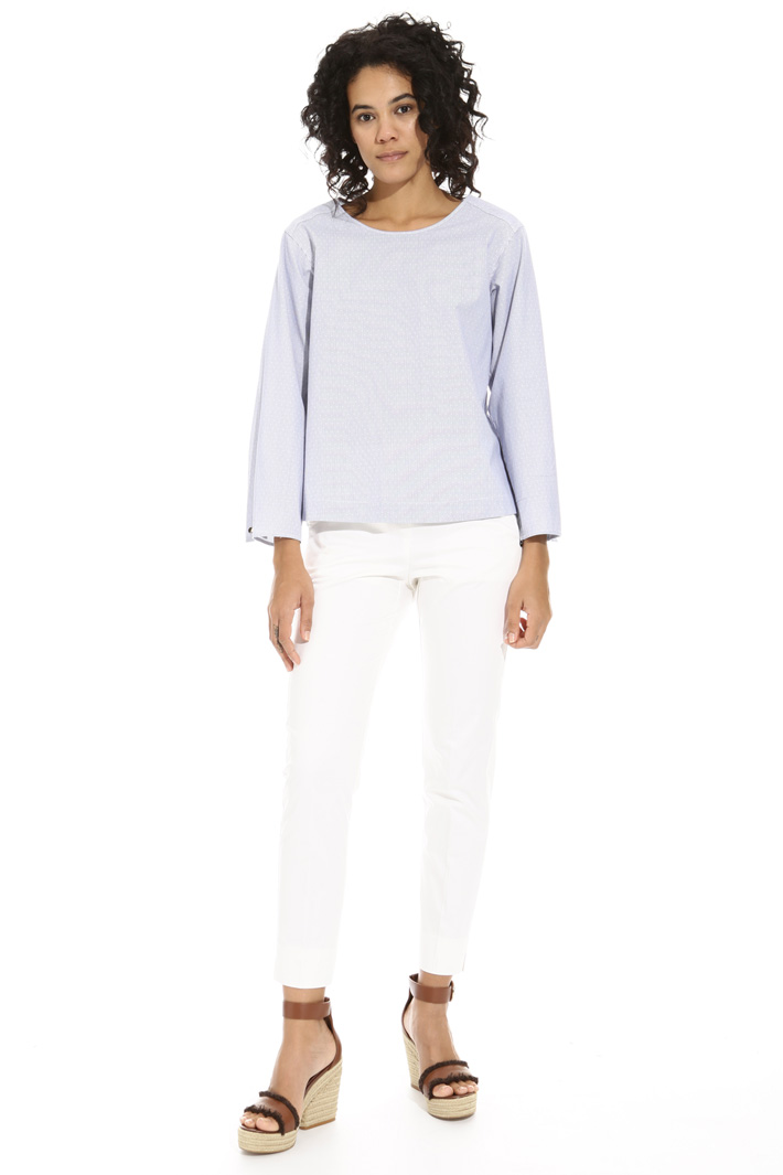 Blusa in bastonetto di cotone Fashion Market Blusa in bastonetto di cotone Fashion Market