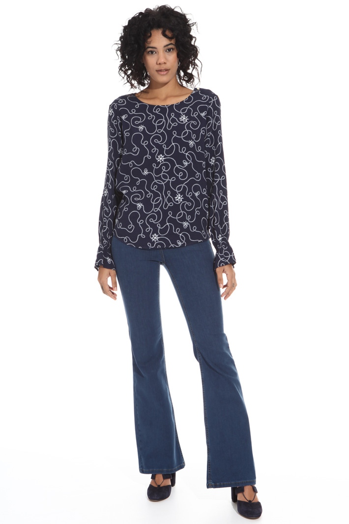 Blusa in fluido crepe Fashion Market Blusa in fluido crepe Fashion Market