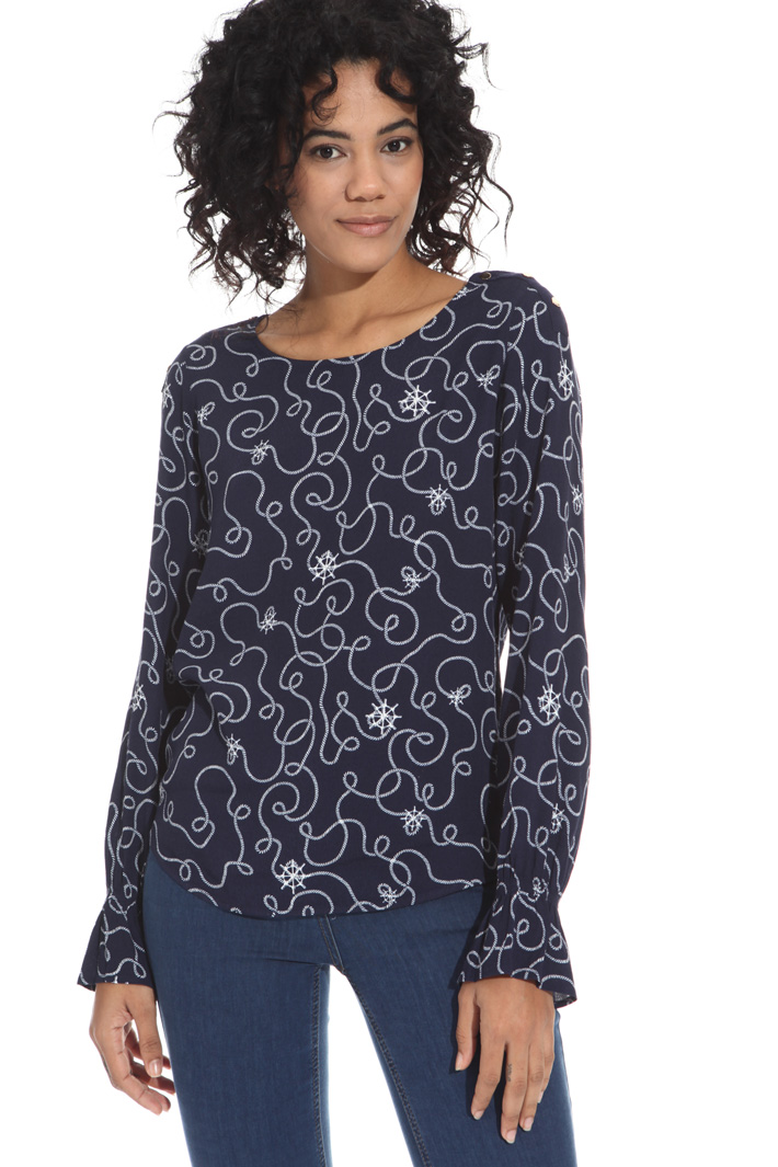 Blusa in fluido crepe Fashion Market Blusa in fluido crepe Fashion Market