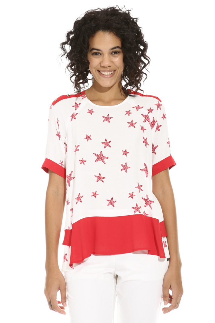 Top svasato in fluido crepe Fashion Market Top svasato in fluido crepe Fashion Market