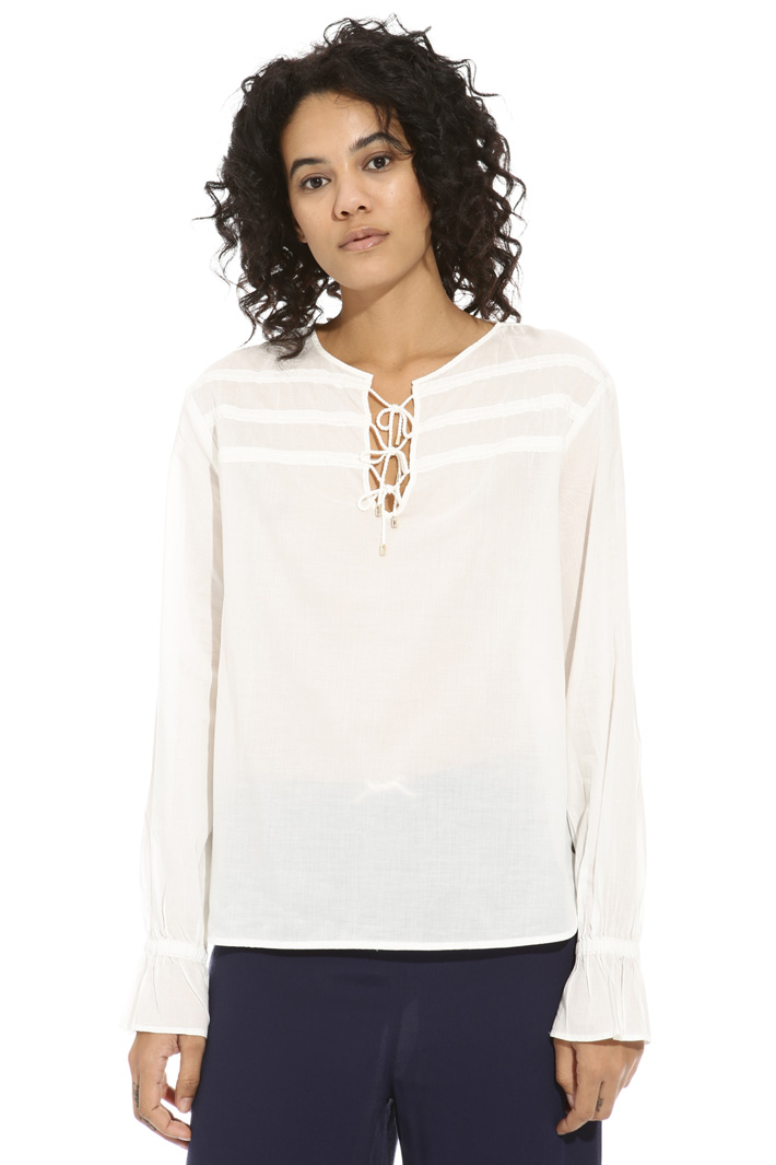 Blusa in voile di cotone Fashion Market Blusa in voile di cotone Fashion Market