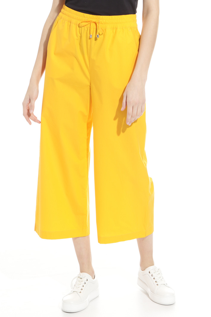 Pantalone cropped in popeline Fashion Market Pantalone cropped in popeline Fashion Market