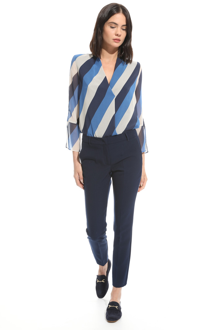 Pantalone in twill compatto Fashion Market Pantalone in twill compatto Fashion Market