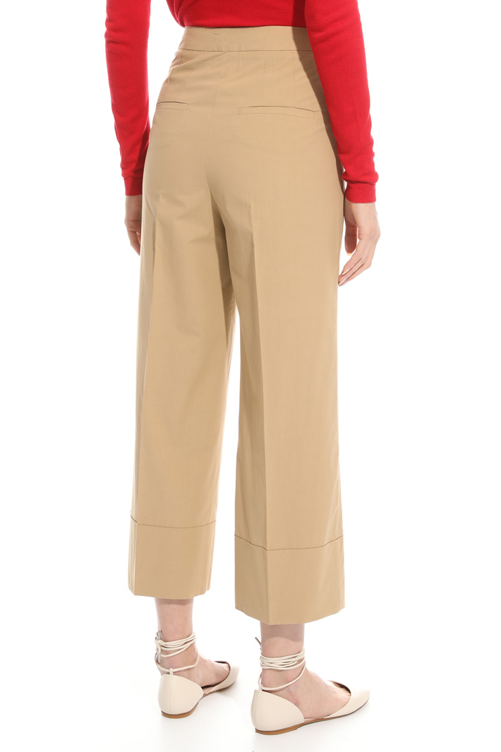 Pantalone cropped in popeline Fashion Market Pantalone cropped in popeline Fashion Market