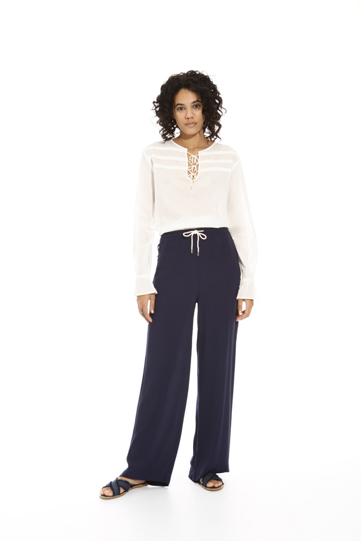 Pantalone in fluido crepe Fashion Market Pantalone in fluido crepe Fashion Market