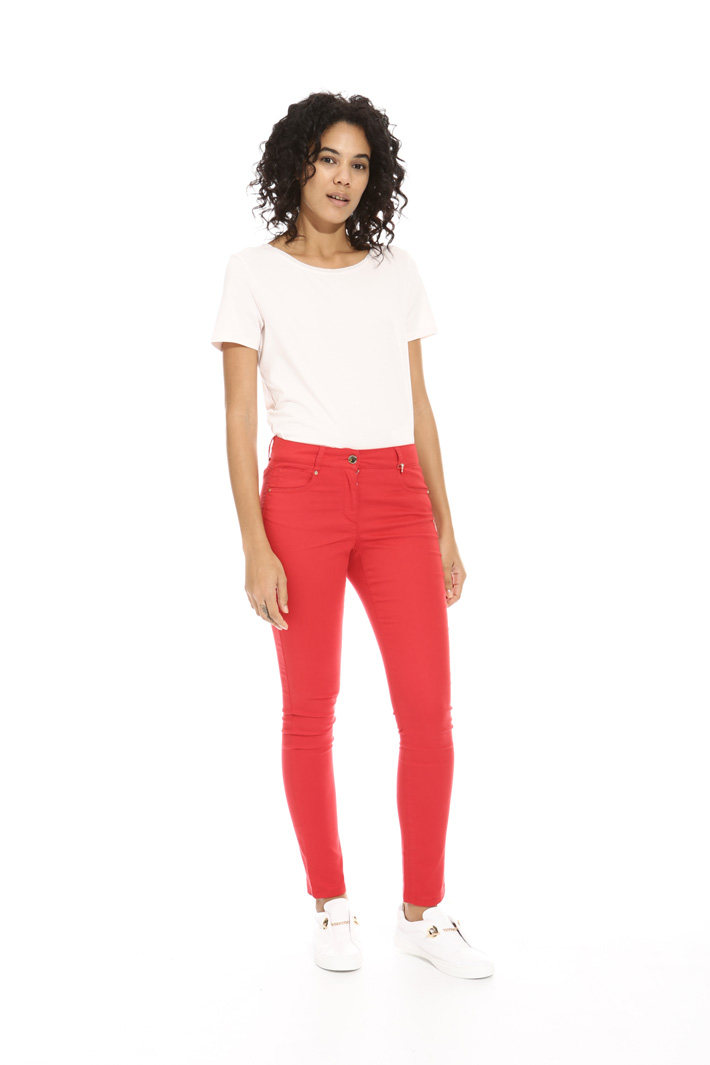 Pantalone skinny in drill Fashion Market Pantalone skinny in drill Fashion Market