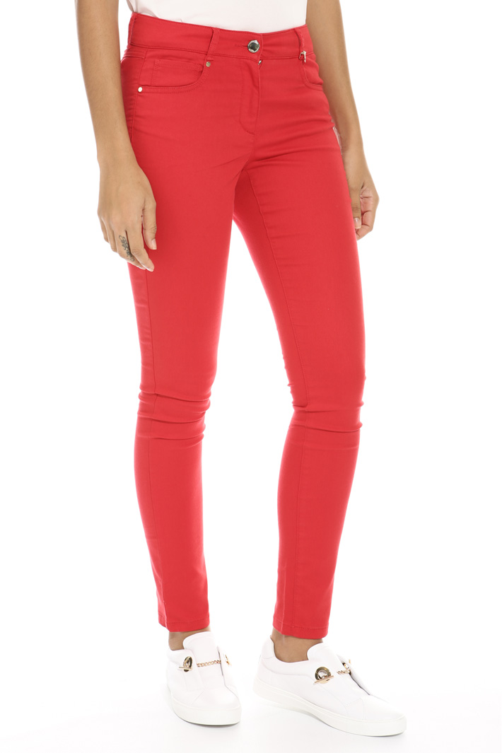 Pantalone skinny in drill Fashion Market Pantalone skinny in drill Fashion Market