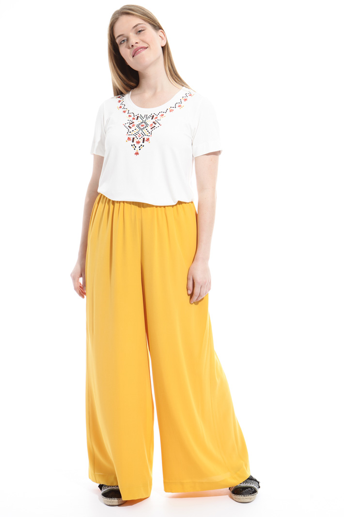 Pantaloni in crepe de chine Fashion Market Pantaloni in crepe de chine Fashion Market