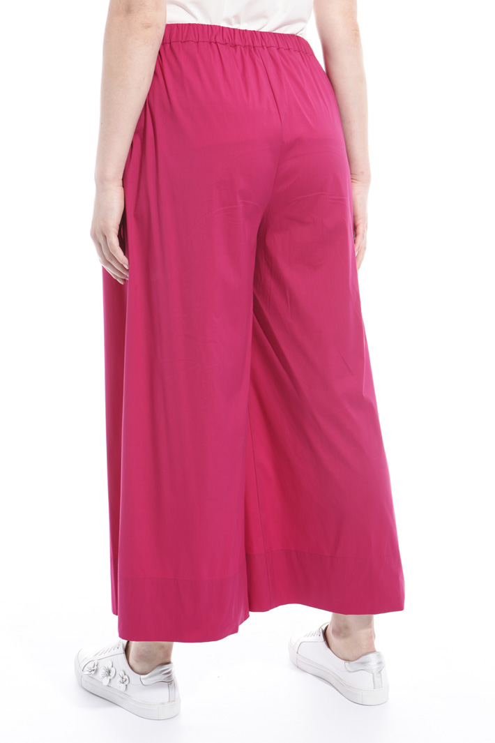 Pantalone cropped in popeline Fashion Market Pantalone cropped in popeline Fashion Market