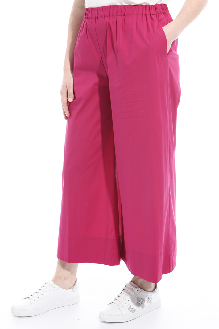 Pantalone cropped in popeline Fashion Market Pantalone cropped in popeline Fashion Market