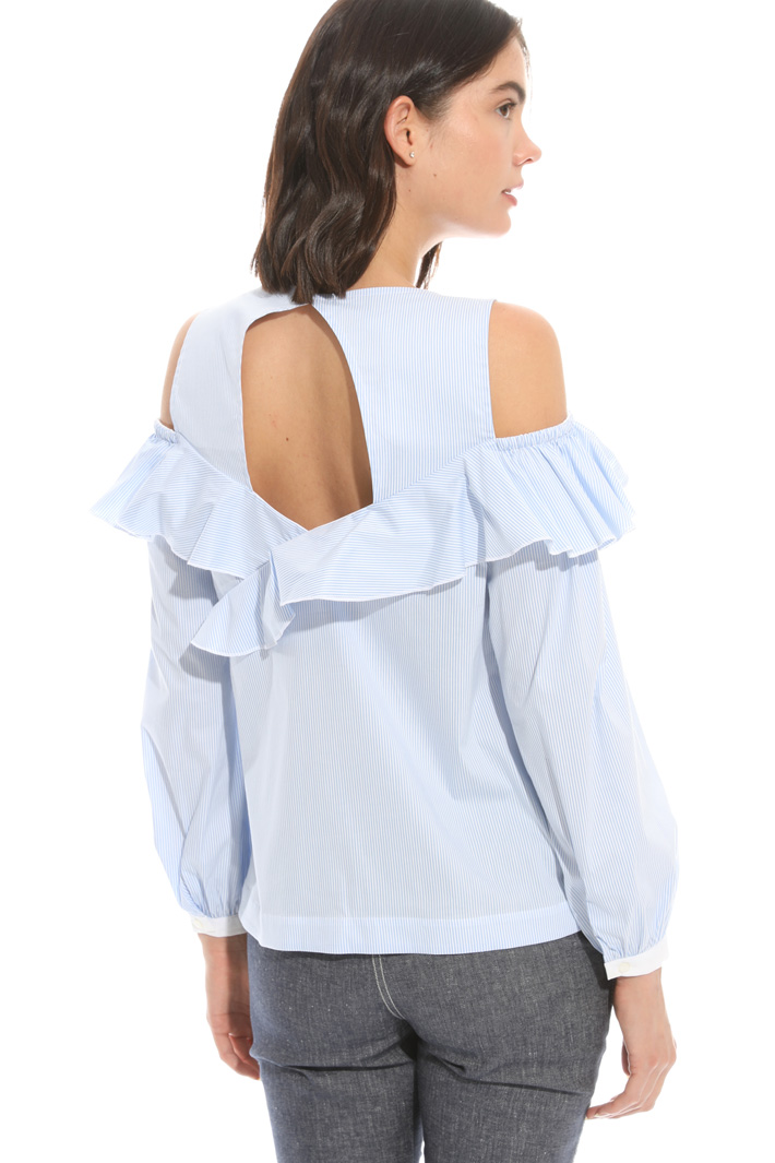 Top in popeline con balze Fashion Market Top in popeline con balze Fashion Market