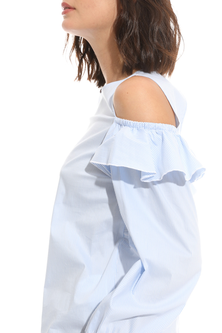 Top in popeline con balze Fashion Market Top in popeline con balze Fashion Market
