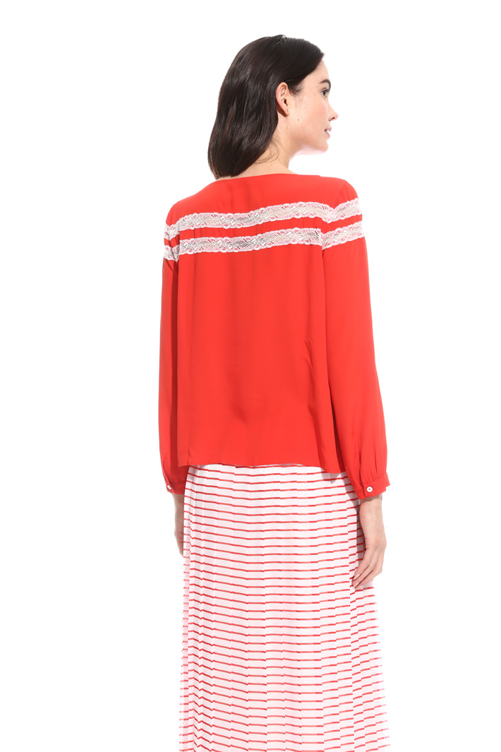Blusa in crepe e pizzo Fashion Market Blusa in crepe e pizzo Fashion Market