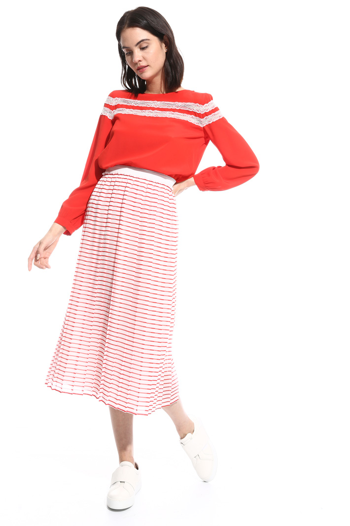 Blusa in crepe e pizzo Fashion Market Blusa in crepe e pizzo Fashion Market