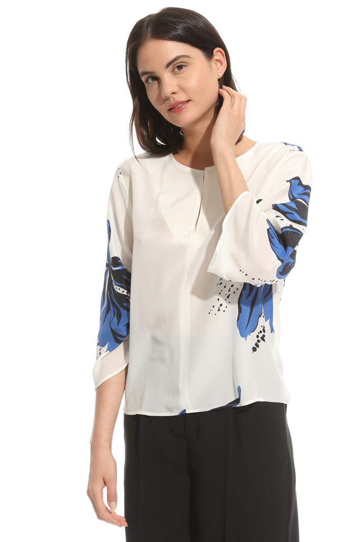 Blusa in crepe stampata Fashion Market Blusa in crepe stampata Fashion Market