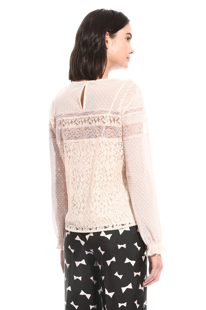 Blusa in tulle e pizzo Fashion Market Blusa in tulle e pizzo Fashion Market