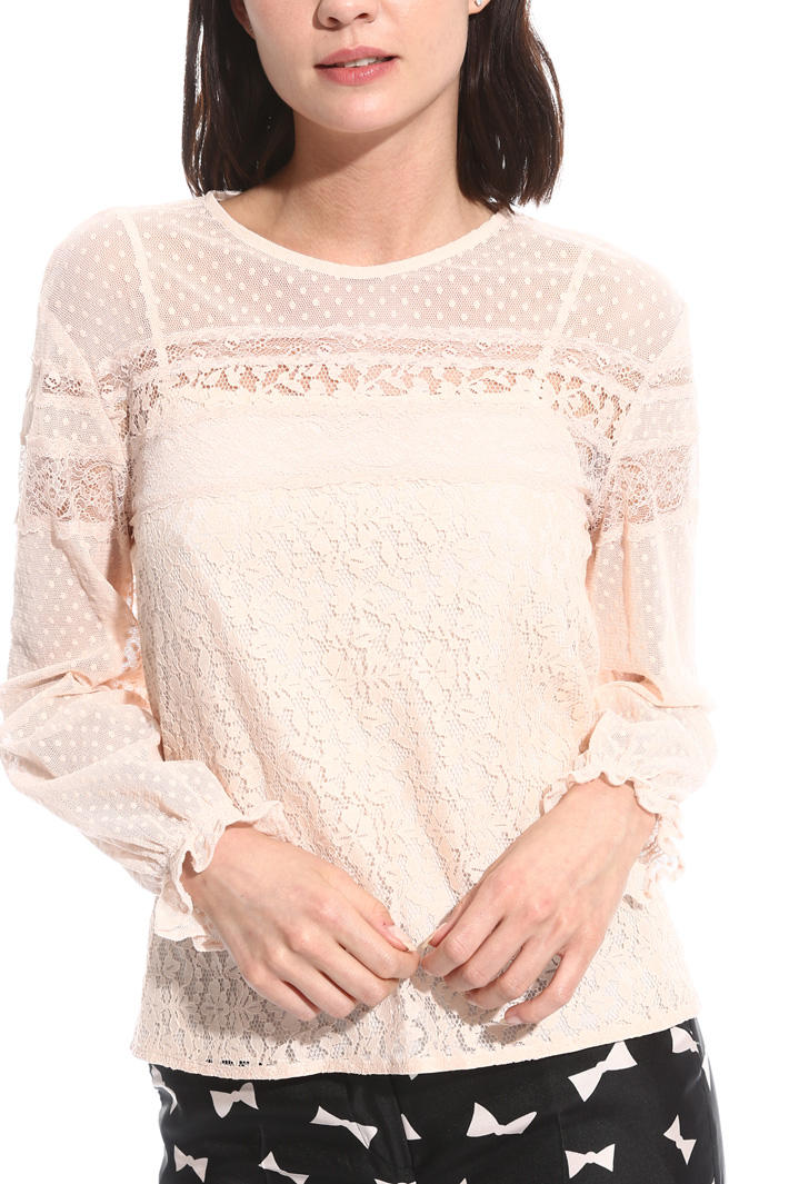 Blusa in tulle e pizzo Fashion Market Blusa in tulle e pizzo Fashion Market