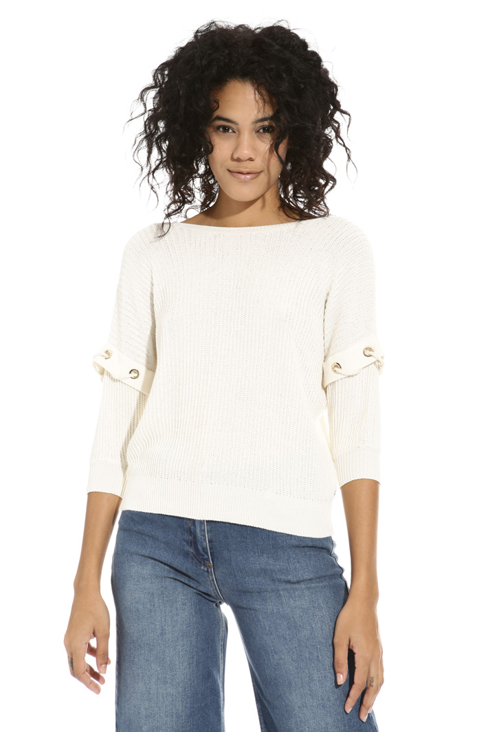 Maglia in cotone crepe a coste Fashion Market Maglia in cotone crepe a coste Fashion Market