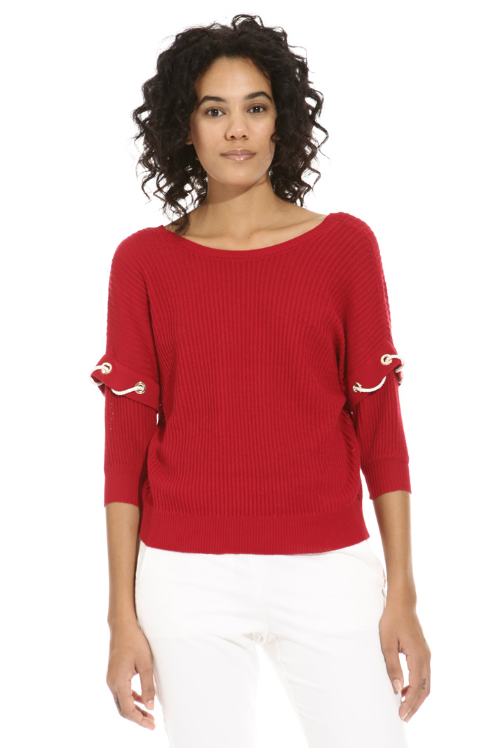 Maglia in cotone crepe a coste Fashion Market Maglia in cotone crepe a coste Fashion Market