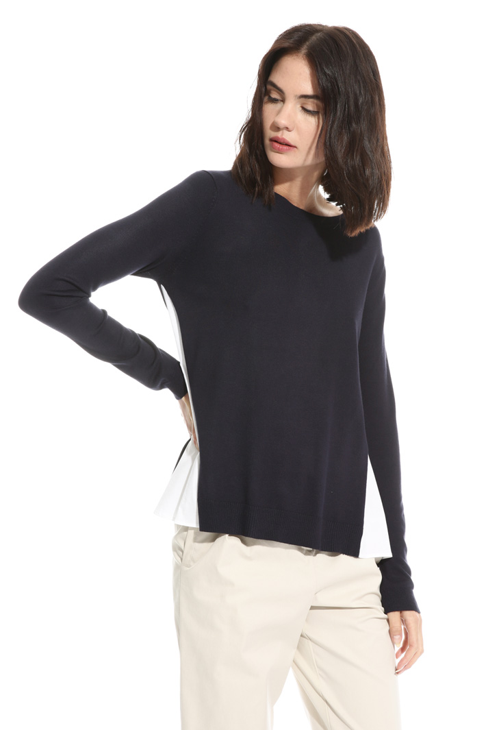 Maglia con inserti in tessuto Fashion Market Maglia con inserti in tessuto Fashion Market