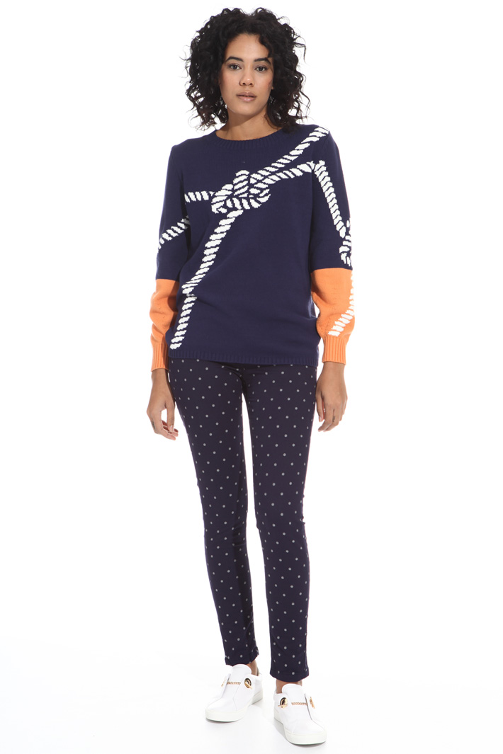 Maglia in cotone jacquard Fashion Market Maglia in cotone jacquard Fashion Market