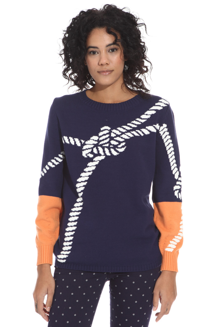 Maglia in cotone jacquard Fashion Market Maglia in cotone jacquard Fashion Market
