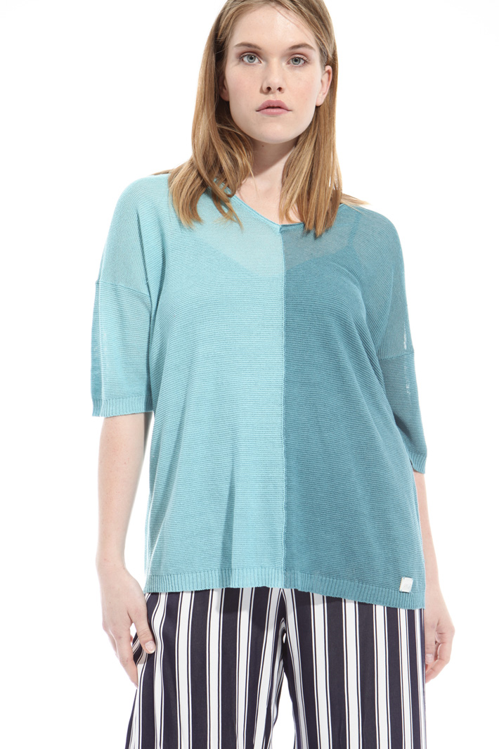 Maglia bicolor in misto lino Fashion Market Maglia bicolor in misto lino Fashion Market