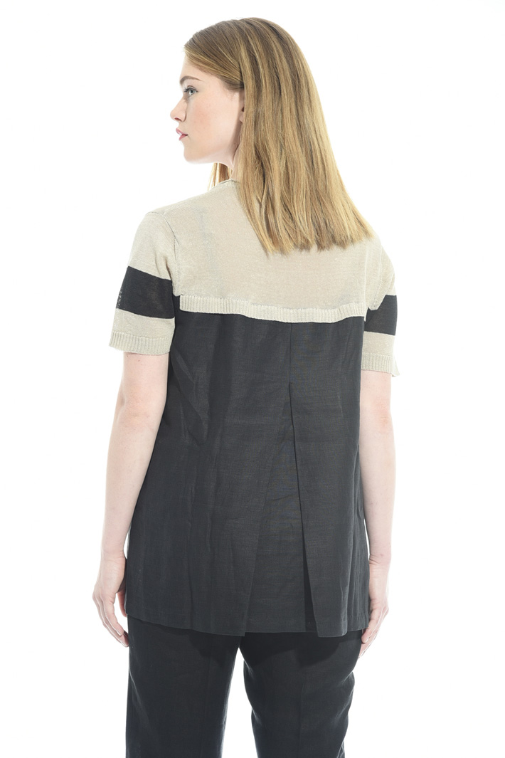 Maglia svasata in lino Fashion Market Maglia svasata in lino Fashion Market