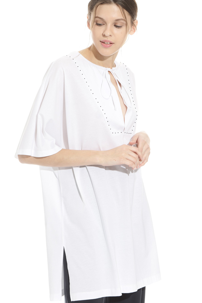 Casacca in cotone con perline Fashion Market Casacca in cotone con perline Fashion Market
